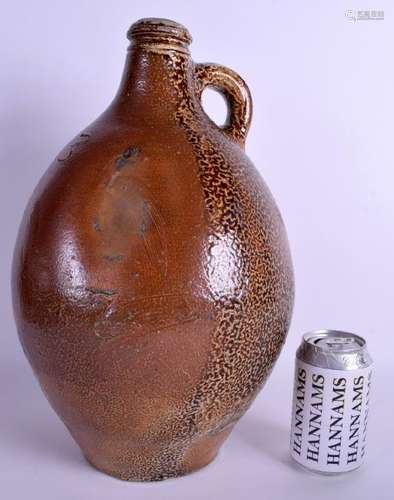 A VERY LARGE 18TH/19TH CENTURY STONEWARE BELLARMINE JUG