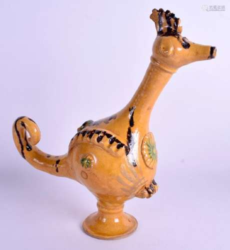 A TURKISH CANAKKALE POTTERY BIRD. 29 cm x 21 cm.