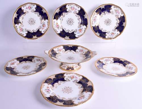 A 19TH CENTURY COALPORT BATWING PATTERN SERVICE painted