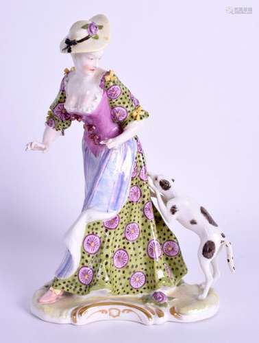 A 19TH CENTURY GERMAN PORCELAIN FIGURE OF A FEMALE