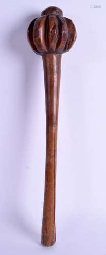 A 19TH CENTURY FIJIAN TRIBAL JULA THROWING CLUB with