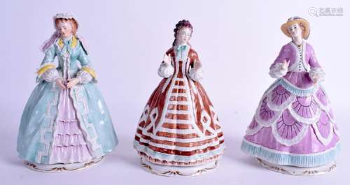 A SET OF THREE 19TH CENTURY GERMAN FIGURES OF FEMALES