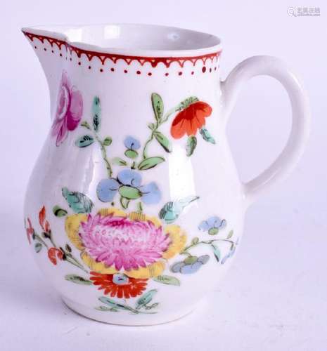 AN 18TH CENTURY WORCESTER SPARROW BEAK JUG painted with