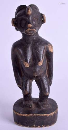 AN AFRICAN TRIBAL SOFTWOOD FERTILITY FIGURE. 18 cm