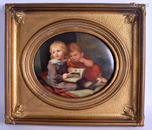 A VERY RARE 19TH CENTURY KPM BERLIN PORCELAIN PLAQUE