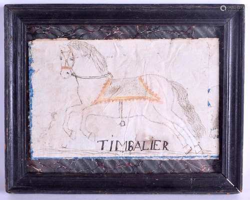 A 17TH/18TH CENTURY CONTINENTAL SKETCH OF A HORSE