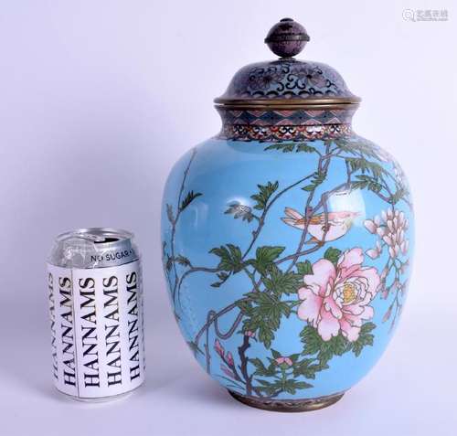 A RARE 19TH CENTURY JAPANESE CLOISONNÉ ENAMEL VASE AND