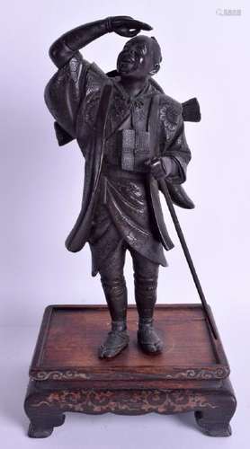 A 19TH CENTURY JAPANESE MEIJI PERIOD BRONZE OKIMONO by