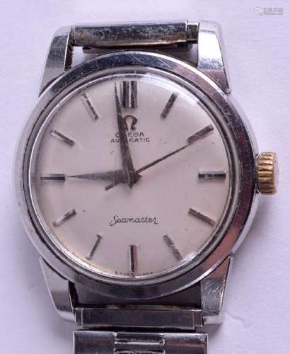 AN OMEGA AUTOMATIC SEAMASTER WRIST WATCH. 3.5 cm wide.