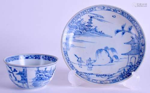 AN 18TH CENTURY CHINESE CA MAU CARGO TEABOWL AND SAUCER