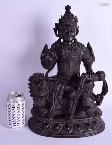 A GOOD 19TH CENTURY CHINESE CARVED ZITAN FIGURE OF A