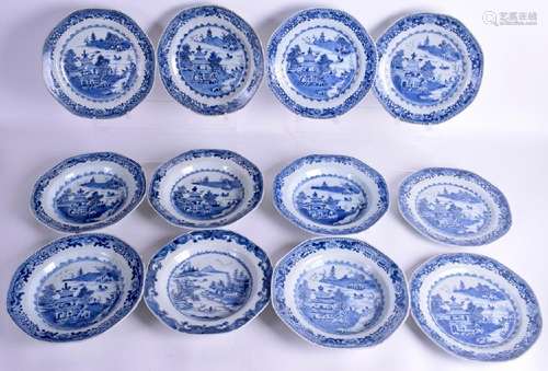 A GROUP OF TWENTY THREE 18TH CENTURY CHINESE EXPORT