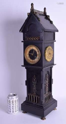 A VERY RARE 19TH CENTURY ENGLISH SLATE LONGCASE CLOCK