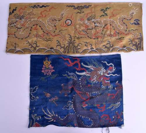 A MATCHED PAIR OF 17TH CENTURY CHINESE KESI SILK PANELS