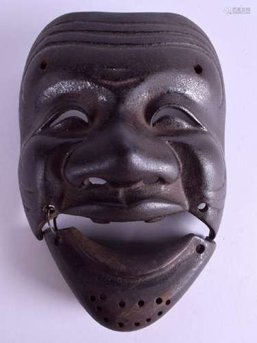 AN 18TH CENTURY JAPANESE EDO PERIOD IRON MASK with