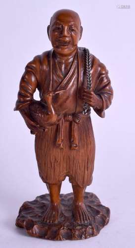 A 19TH CENTURY JAPANESE MEIJI PERIOD CARVED BOXWOOD