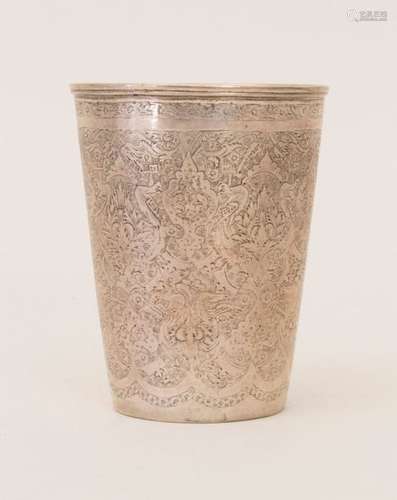 Becher / A silver beaker, Persien, 19. Jh.