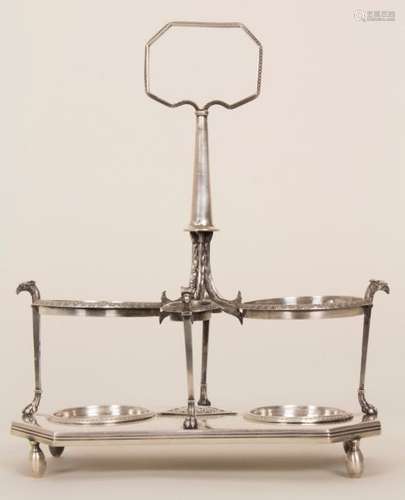 Empire Menage / A silver cruet stand, Abel Étienne…