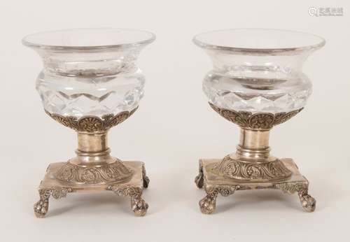 Paar Salieren / Pair of silver open salts, Lille, …