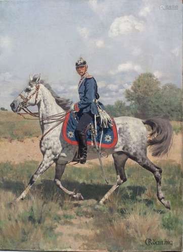 Carl Röchling (1855 1920), 'Wilhelm II zu Pferd' /…