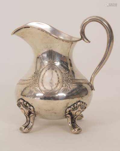 Biedermeier Sahnegießer / A silver Biedermeier cre…