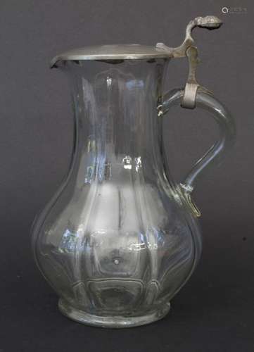 Biedermeier Weinkrug / A vine jug, deutsch um 1850