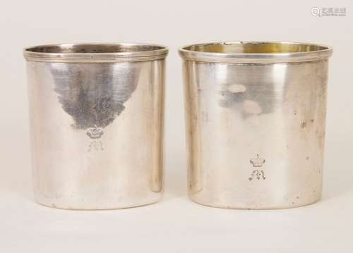 2 Becher / 2 silver beaker, Moskau / Moscou, 19. J…