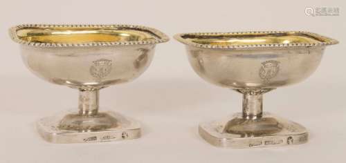 Paar Gewürzschälchen / Salieren / A pair of silver…