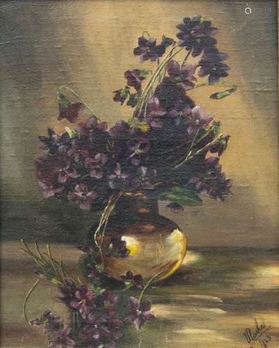 Künstler des 19./20. Jh., 'Blumenstrauß in Vase' /…