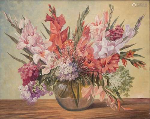 S.V. Wunram (tätig um 1941), 'Blumenstrauß in Glas…