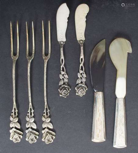 7 Teile Vorlegebesteck / silver cutlery, Hildeshei…