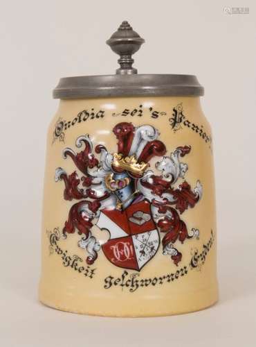 Studentika Bierkrug / A beer mug, deutsch, 1897