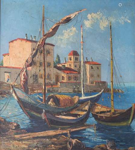 Peter Stephan (1896 ?), Mediterraner Hafen' / 'A M…