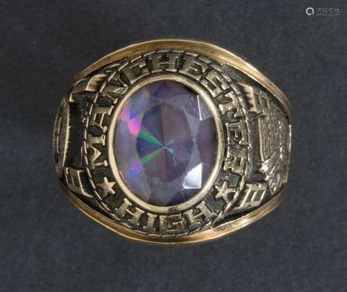 High School Class Ring 'MANCHESTER HIGH', 1988