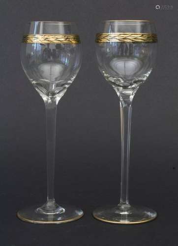 Paar Jugendstil Weingläser / A pair of Art Nouveau…