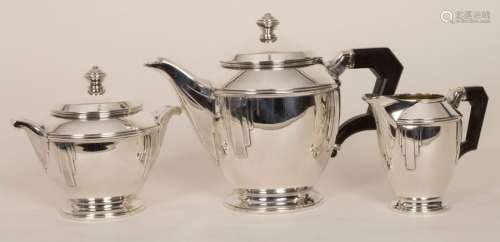 Art Déco Teekern / An Art Déco silver tea set, Lou…