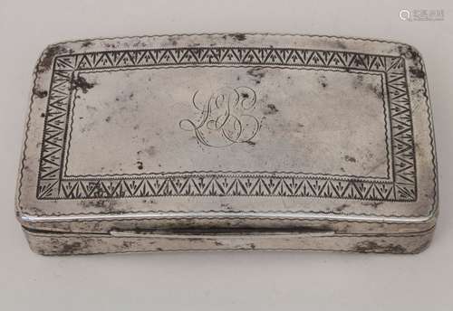 Tabatiere / Schnupftabakdose / A silver snuff box,…