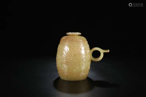 A Chinese Carved Jade Jar