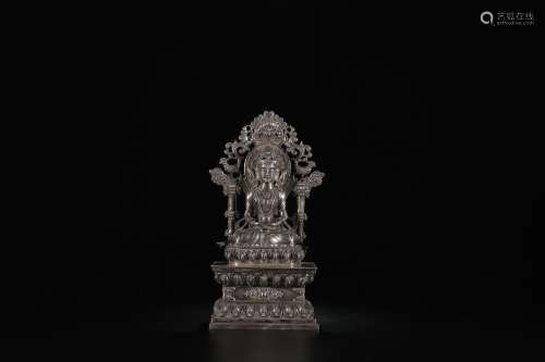 A Chinese Silver Buddha