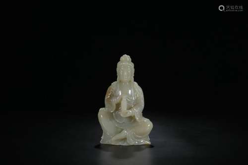 A Chinese Carved Jade Buddha