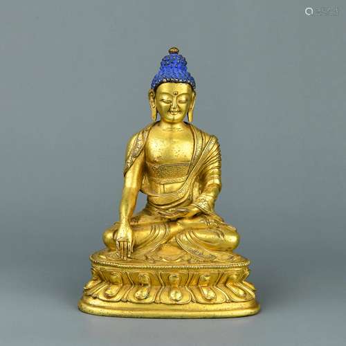 A Chinese Gilt Bronze Buddha