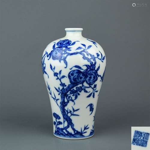 A Chinese Blue and White Porcelain Vase