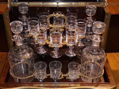 A Set of English Glass Wine Set
