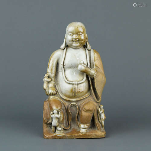 A Chinese Yingqing Porcelain Buddha