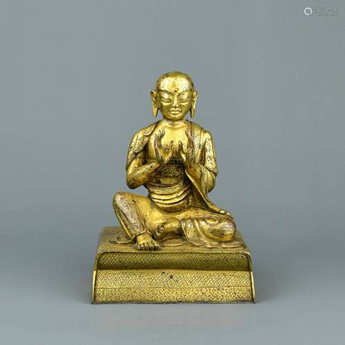 A Chinese Gilt Bronze Buddha