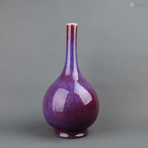 A Chinese Flambé Glazed Porcelain Vase