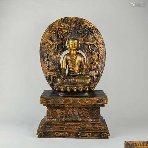 A Chinese Gilt Bronze Buddha