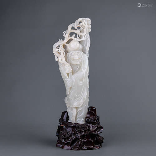 A Chinese Carved Jade Buddha