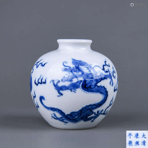 A Chinese Blue and White Porcelain Vase