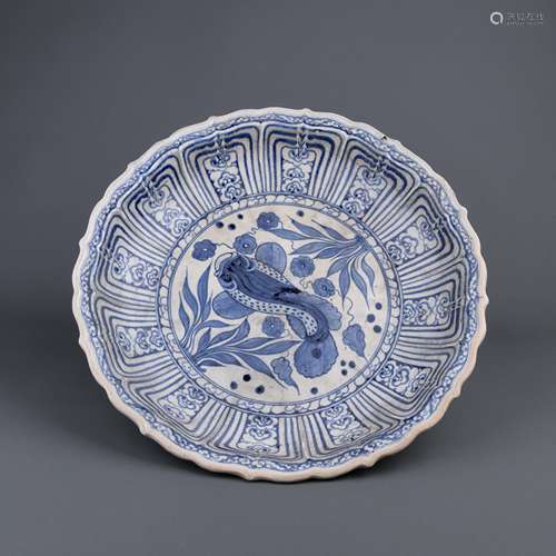 A Chinese Blue and White Porcelain Plate